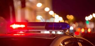 police car at crime scene