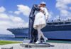 Unconditional Surrender statue near the USS Midway in San Diego