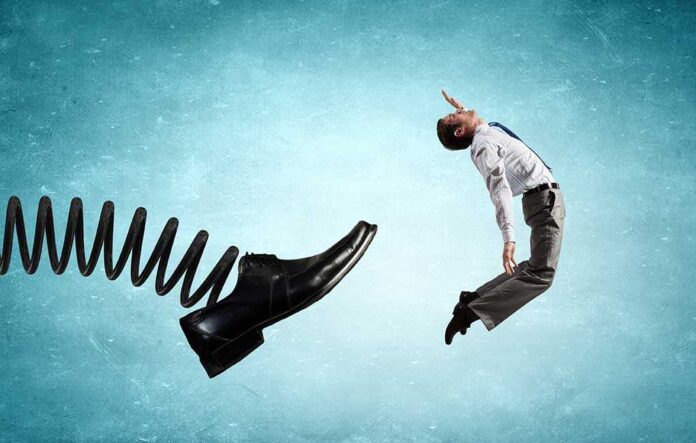 353283212 featured image Man gets kicked by oversized shoe on spring.
