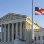 US flag flying outside SCOTUS