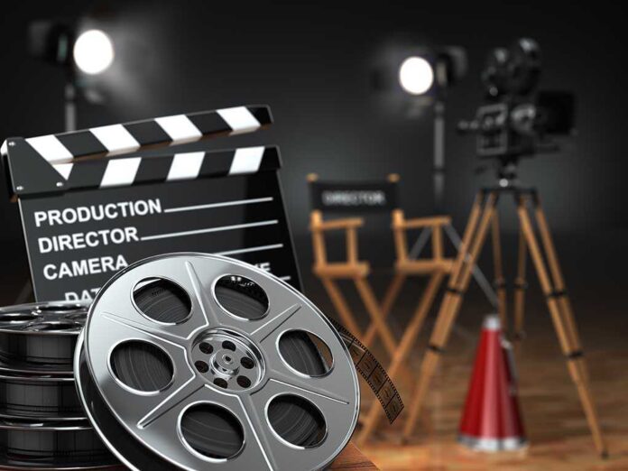 226081837 featured image Movie set with film reels and clapperboard.