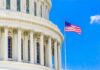 US Capitol building with American flag flying