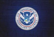 US Department of Homeland Security emblem on wall