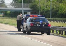 Cops BUST Innocent Driver—Camera Lies! Police officer conducting a traffic stop on a highway