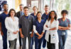 Group of medical professionals in a hospital setting.