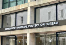 Asylum Fraud CRACKDOWN Sparks Controversy Consumer Financial Protection Bureau building entrance sign.
