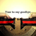 Celebrity Stunt Hijacks Local TV: The Bold Move Typewriter with Time to say goodbye text.