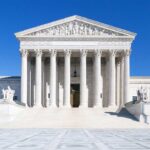 No Evidence: A China Claim Went Viral The Supreme Court building featuring marble columns and a clear blue sky