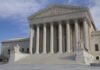 Vice President Takes on “The View” Co-Hosts The Supreme Court building featuring large columns and statues