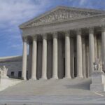 Vice President Takes on “The View” Co-Hosts The Supreme Court building featuring large columns and statues