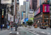 Record Heat Dome Puts Nearly Half of U.S. at Risk Times Square street scene with storefronts and advertisements.