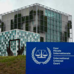 White House Targets ICC With National Emergency Order International Criminal Court building with sign in foreground.