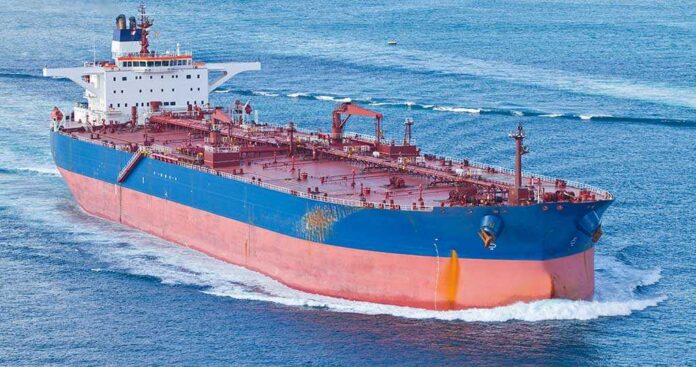 Tanker,Ship Large cargo ship navigating through the ocean