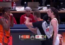 👀 TECH, Miller swipes at Caitlin Clark after whistle | Indiana Fever WNBA Women's Basketball NBA