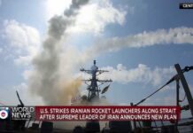 U.S. Strikes Iranian Launchers Near Hormuz US strikes Iranian rocket launchers on the Strait of Hormuz in first military action in weeks