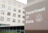 Washington Lifts Syria Terror Designation Department of State sign outside office building