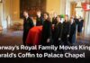 WATCH: King Harald's Coffin Moved to Palace Chapel in Emotional Royal Procession | AC15