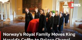WATCH: King Harald's Coffin Moved to Palace Chapel in Emotional Royal Procession | AC15