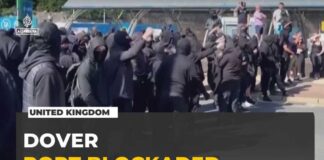 Masked protesters blockade UK’s Port of Dover over immigration
