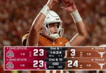TEXAS COMES BACK FROM DOWN 20 TO TAKE DOWN NO. 1 OHIO STATE