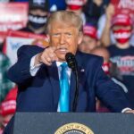 speaker pointing during a rally