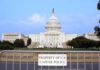 Abolish ICE? DHS On the Chopping Block View of the U.S. Capitol building with a security barrier in front