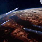 SpaceX Rocket Will Smash Into the Moon Multiple rockets streak above Earth with the Moon in the background