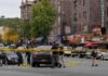 Federal Immigration Probe Sparks Controversy Police investigate a taped-off urban street crime scene