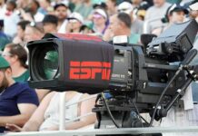 Threats Put Sports Broadcasters on Alert Broadcast television camera at a sports event