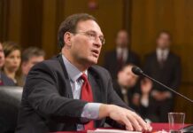 Supreme Court’s Current Makeup Stays Intact Samuel Alito speaking into a microphone at a hearing