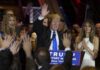 Ukraine Peace Talks Face Major Hurdles Donald Trump speaks at a rally with Ivanka Trump and Melania Trump on stage; Karlie Kloss in the crowd