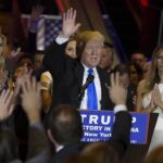 Ukraine Peace Talks Face Major Hurdles Donald Trump speaks at a rally with Ivanka Trump and Melania Trump on stage; Karlie Kloss in the crowd